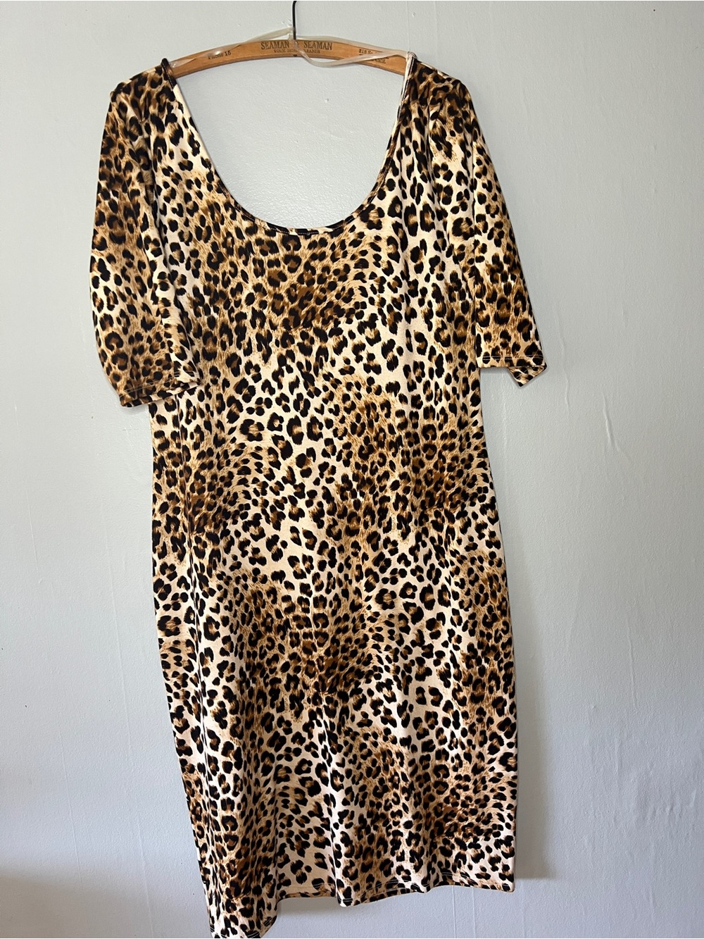 ALLOY Leopard-Print Body-Con Midi Dress - Brown/Black Leopard print Plus Jr.